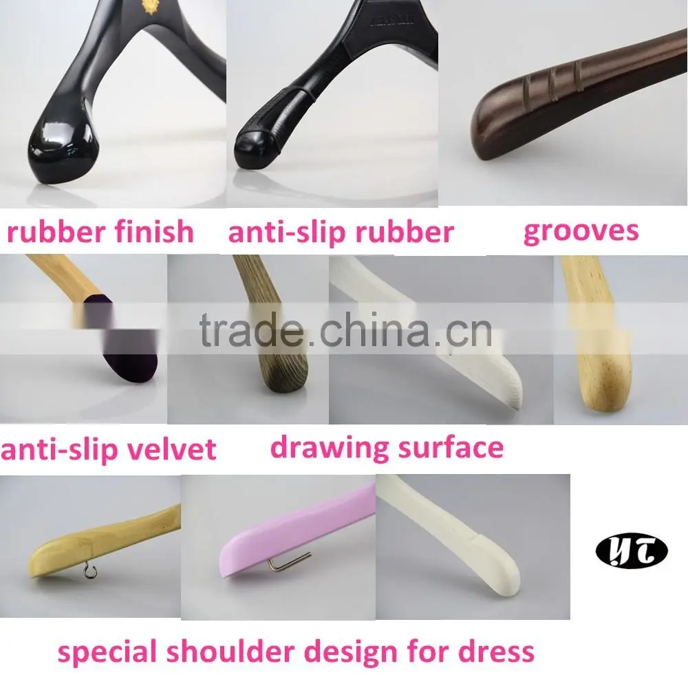 high end custom wooden hanger wide shoulder wooden hanger for suits