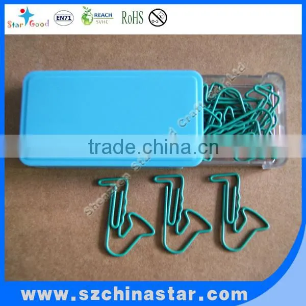 Lower price paper clip customized size shape book clip