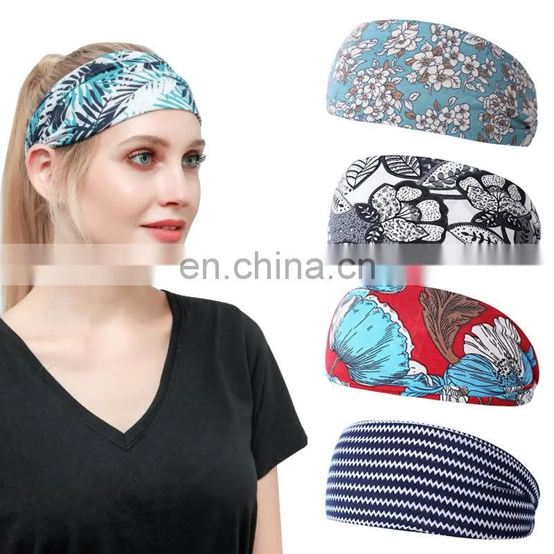 Cheap Custom Sublimation Headband Solid Twist Elastic Hairbands With Button