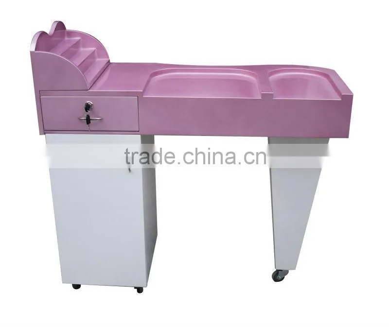 Beauty Pink Manicure Table Nail Salon Furniture,Nail Table Manicure Table