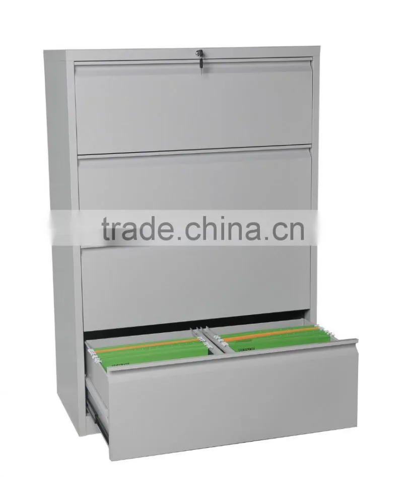 Modern office hanging file cabinet design ful-wide colorful 4 drawer storage filing cabinet with lock mechanism