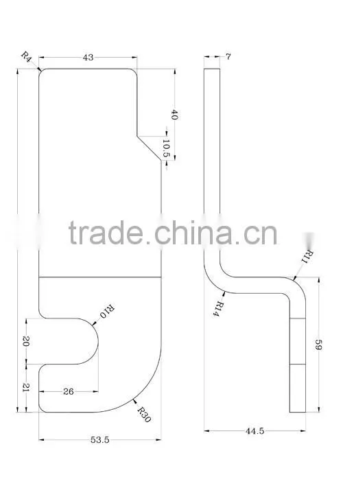 01512 Semi Trailer Door Latch Hook