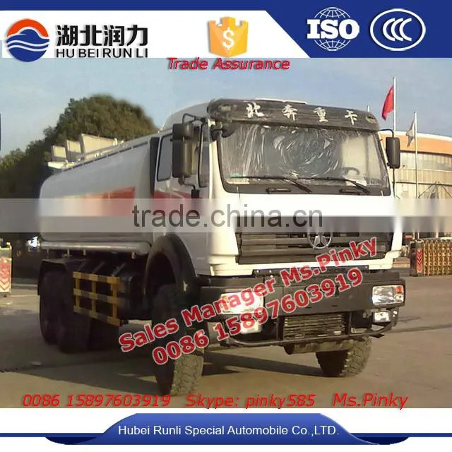 Baotou Beiben Crude Oil Tanker Truck 8*4 30000Litres