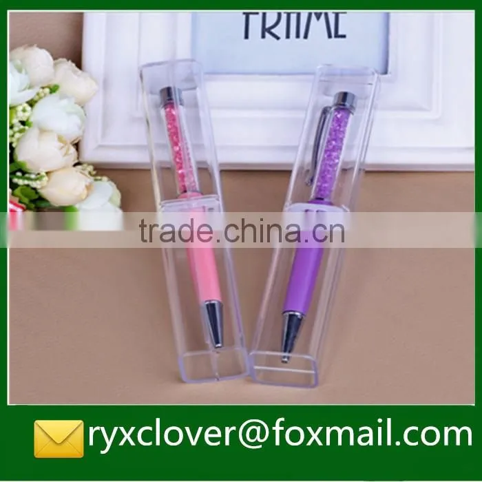 Transparent small hard eco-friendly plastic gift boxes for pen
