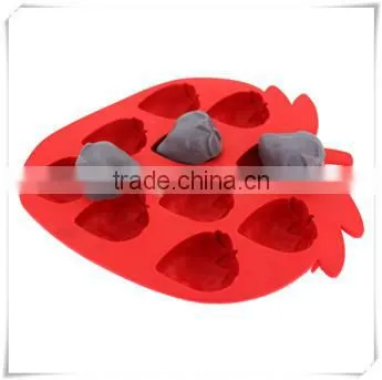 BC0001 nicole strawberry wholesale silicone ice cube tray