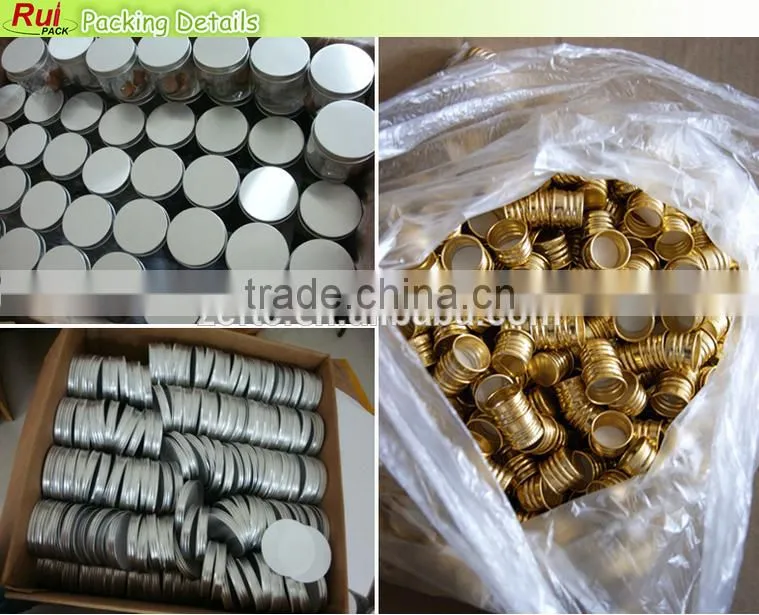 2016 Newest design standard size colored 28mm aluminium caps for vodka glass bottle ROPP aluminum cap in stock