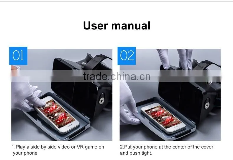dropship New 2nd Gen VR BOX Virtual Reality 3D Glasses for sexy vedio movies