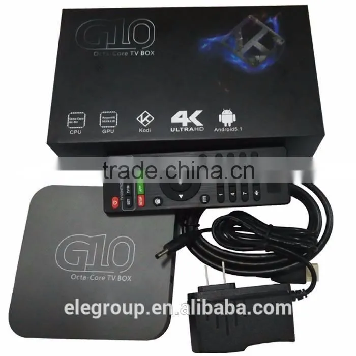 newest G10 tv box 2G/16G RK3368 8-core Android 5.1 Set Top Box G10 STB KODI