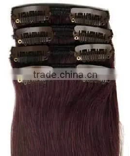 100%high quality clip in hair extensions