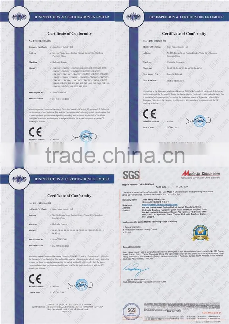 Manufacturer of JISAN Hydraulic vibratory pile hammer Excavator type