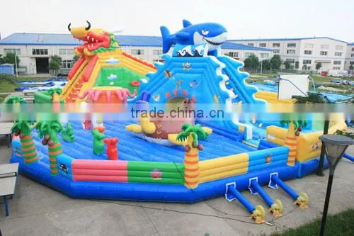 giant inflatable water slide with pool multiplay super clown manufacturer in Dongguan