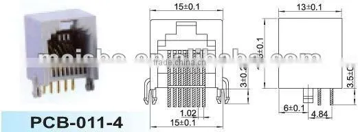 Universal cat5 rj45 female connector