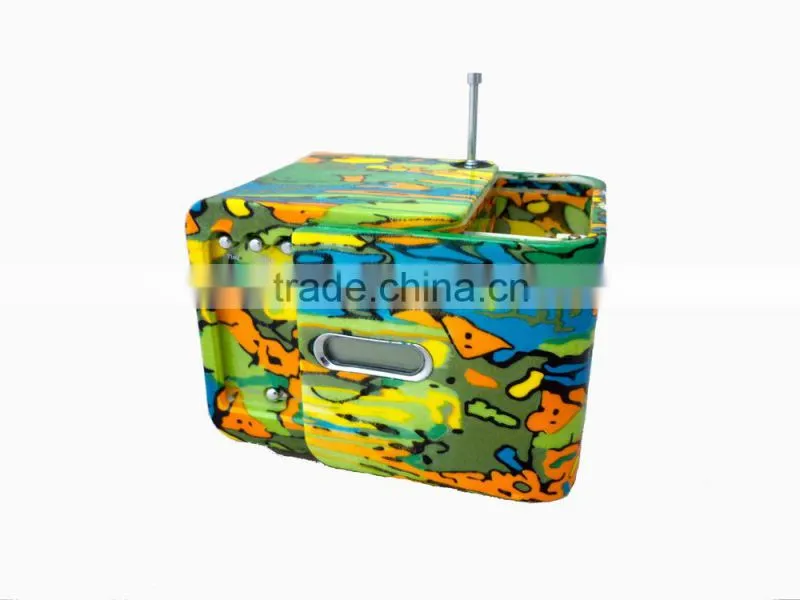 Deluxe Colorful Slip N Slide Cube Shape Digital Tuning Radio