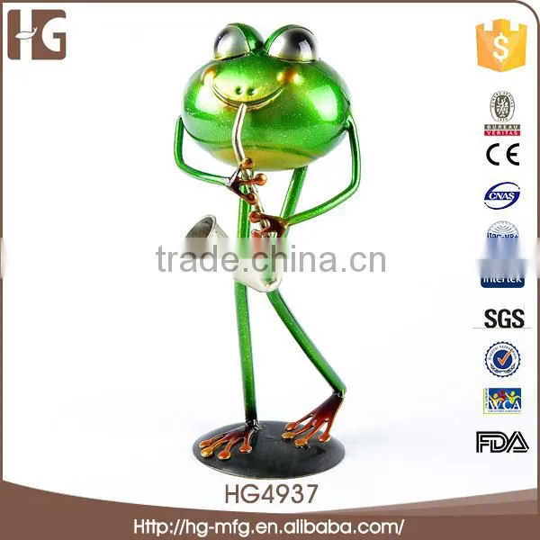 Music lovely frog metal for decoration