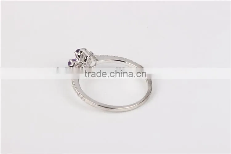 Guangzhou factory OEM 925 sterling silver zircon ring,customize 9k,14k,18k jewelry