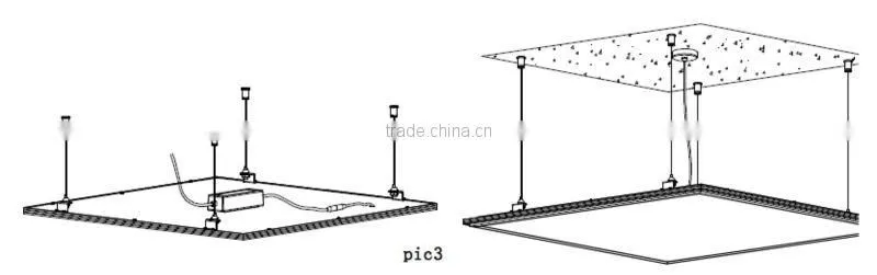 square flat led panel ceiling lighting 200*200