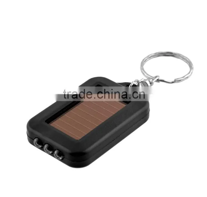 2016 New Mini Portable Solar Power LED Light Key Chain Rechargeable Energy Key Chain