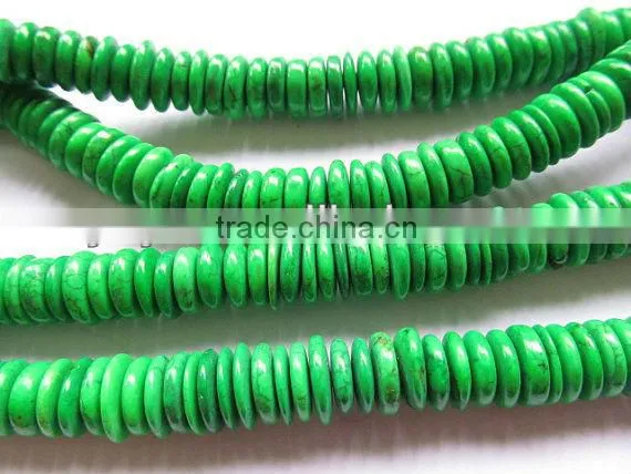 TB0425 Blue turquoise heishi beads,blue howlite rondelle beads