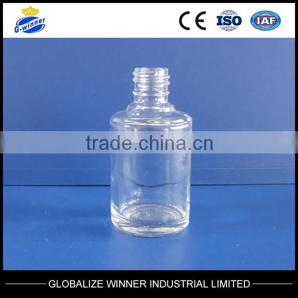6ml clear glass nail polish oil bottle with aluminum ,plastic cap
