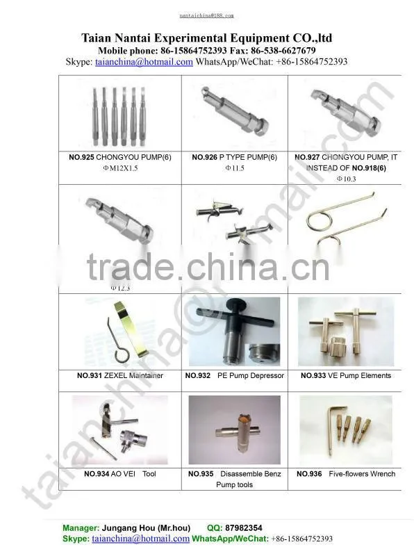ABZ PUMP Dismounting and Assembling tool of fuel injection pump test bench