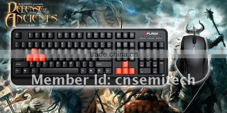 Hot Wired Computer Keyboard and mouse for gaming