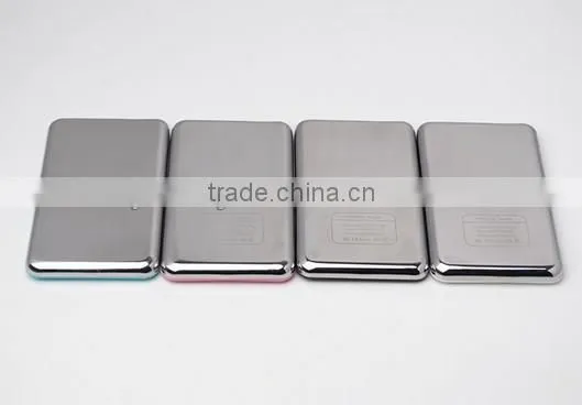 very flat power bank with stanless back,chargers for Iphones