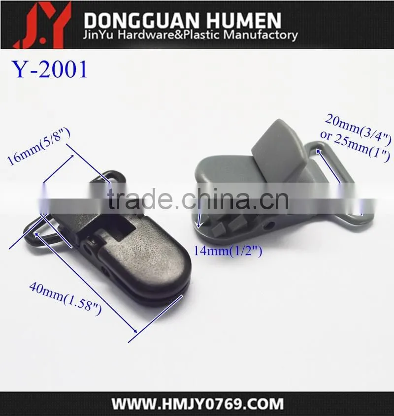 Jinyu suspender clip for garment,plastic alligator clip
