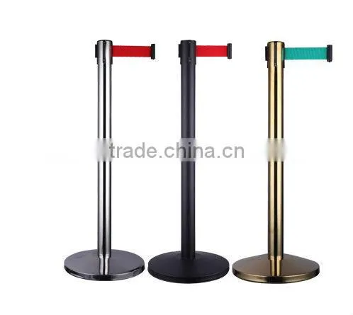high quality amd power coating retractable belt barrier