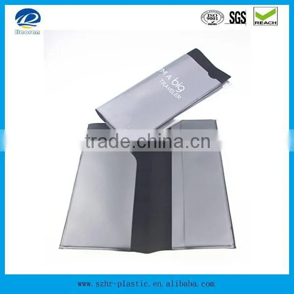 New design high quality PVC ticket holder,passport organizer with zipper on each side