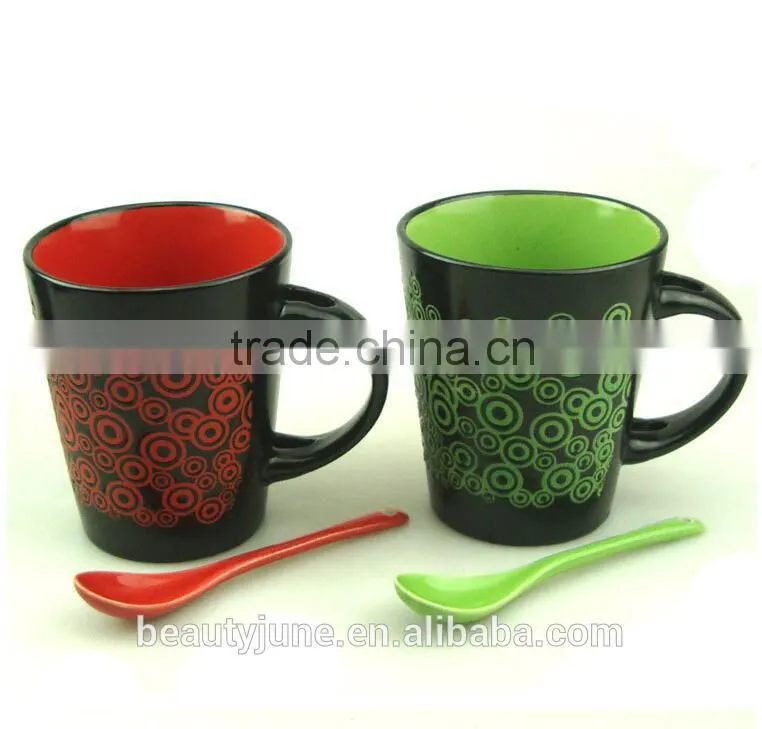 white ceramic mugs personalised mugs with spoon for christmas best selling products