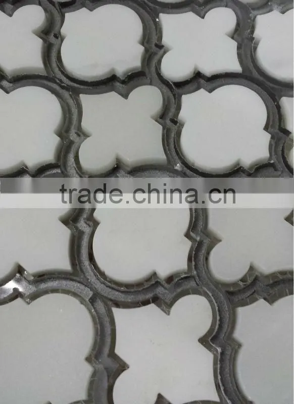 accurate water jet glass cutting Stone texture color tile mix(wj5)