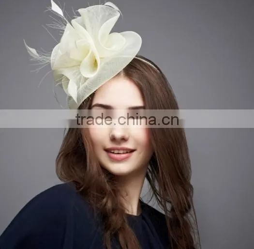 wholesale china hair floral accessory fascinator plain for girls