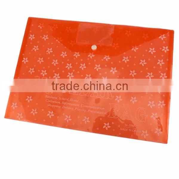 2015 China Supplier Wholesale Cheap Custom Plastic File Bag, File Pocket, Document Bag