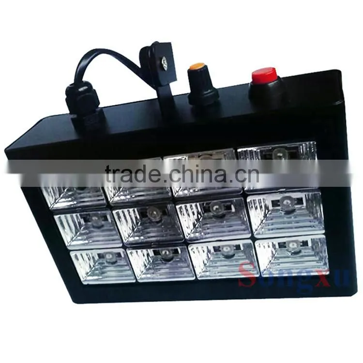 super led auto mode 12x1w led white outdoor strobe light party dj strobe effect light