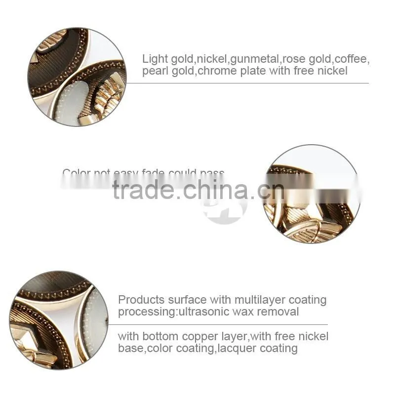 High Grade Fashion Gold Metal Custom Sewing Buttons