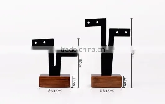 Custom Wooden Jewelry Display With Metal Plate