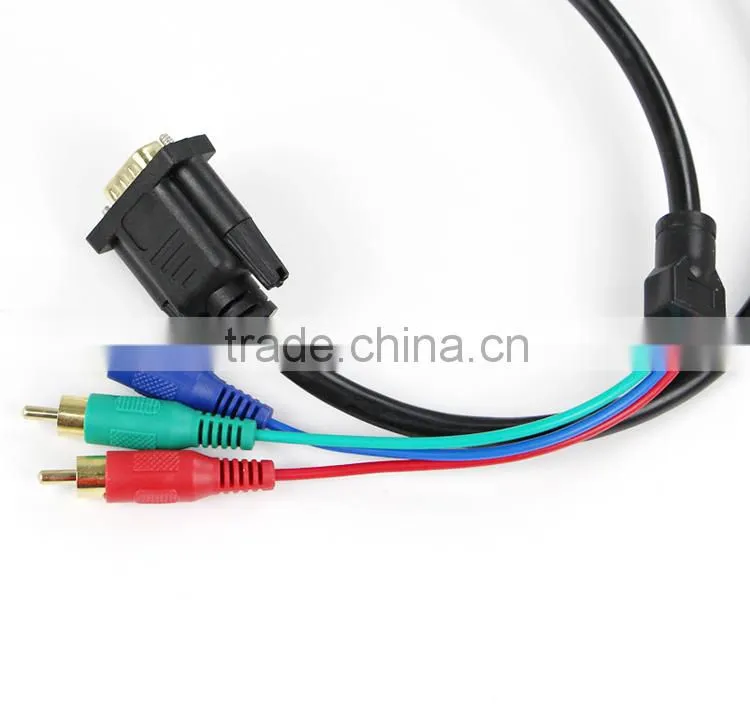 1.5 M VGA to 3 rca audio/video cable