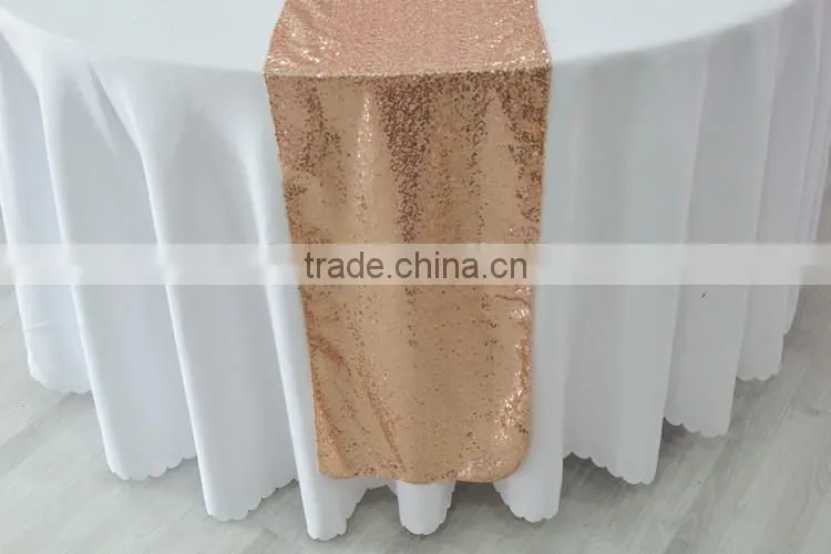 Fancy wedding gold sequin table runner