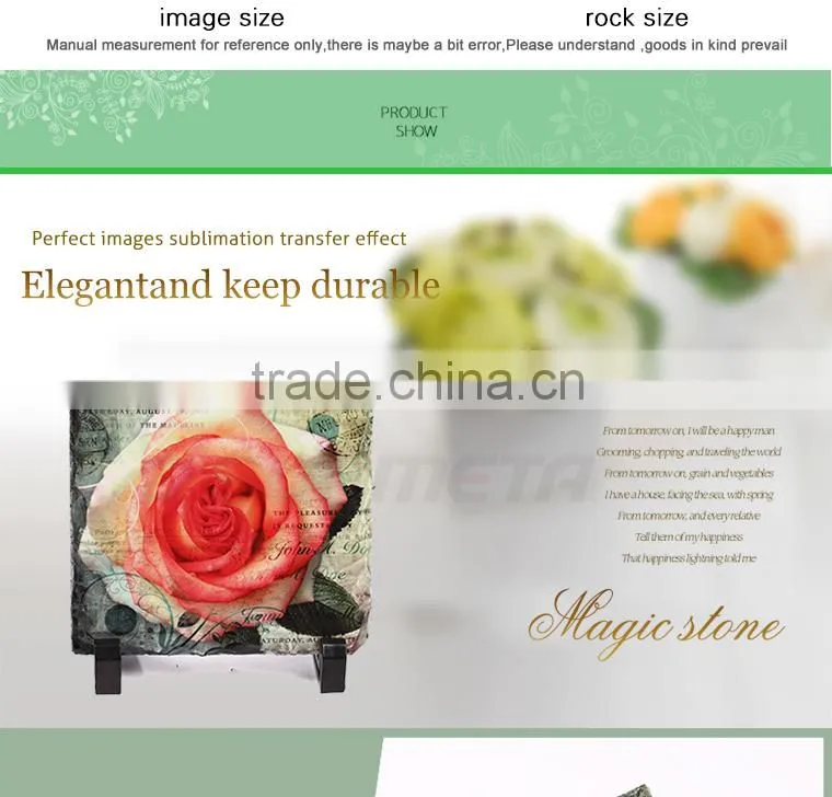 Sunmeta factory directly 3D sublimation blank rock photo SH19 15*15CM