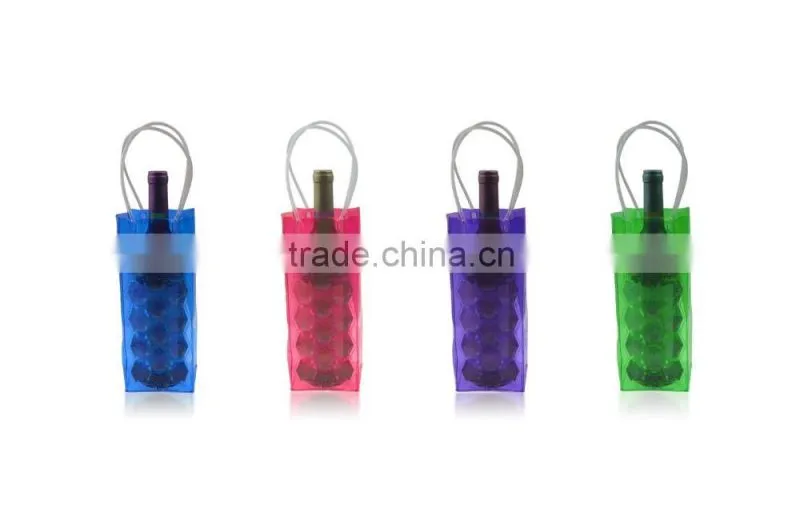 Decorative Pink PVC Wine Bottle Cooling Bag