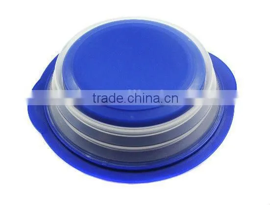 Foldable Silicone Pet Travel Bowl with Lid