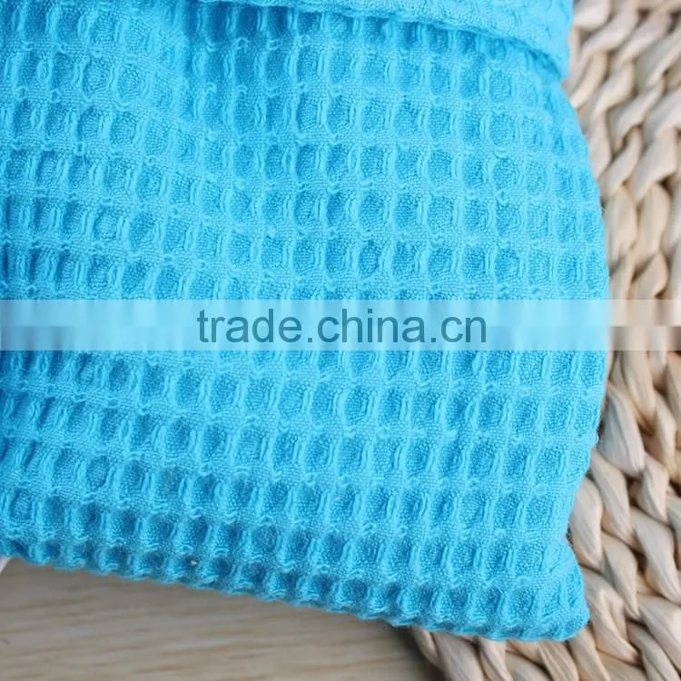 wholesale unisex nightgowns blue cotton waffle bathrobes for hotel