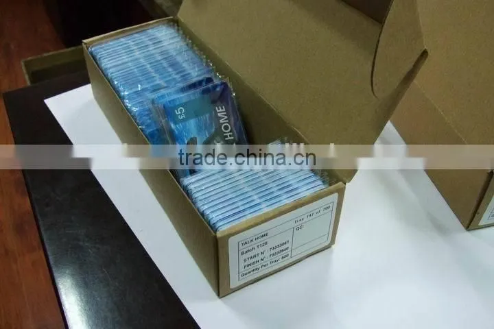 High quality paper prepaid calling card, prepaid scratchcard