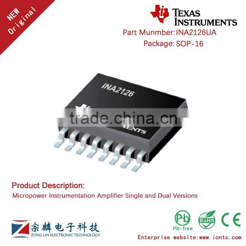Genuine Original INA2126UA SOP-16 INA2126 Instrumentation Amplifier