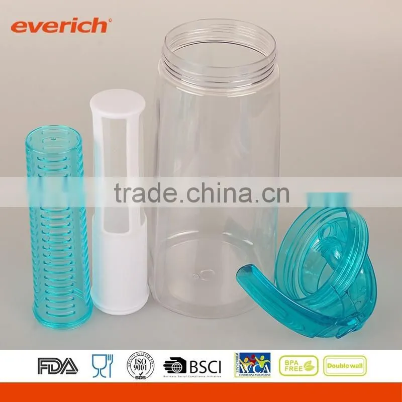 2000ml Portable BPA free Tritan Plastic Fruit Infuser Pitcher