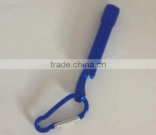 82018# 3 in1 mini bottle opener flashlight with carabiner