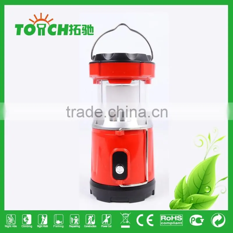 ABS Plastic LED Camping Lights for AA Battery Professional Portable Lighting Solar Rechargeable LED Camp Lamp with Charger