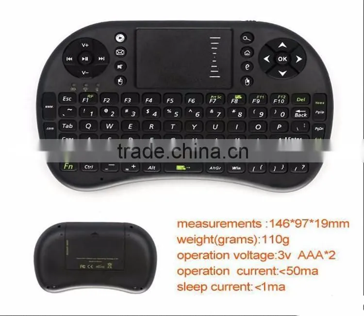 2.4G Mini Wireless Mechanical Keyboard and mouse for android tv box With Universal Remote Control