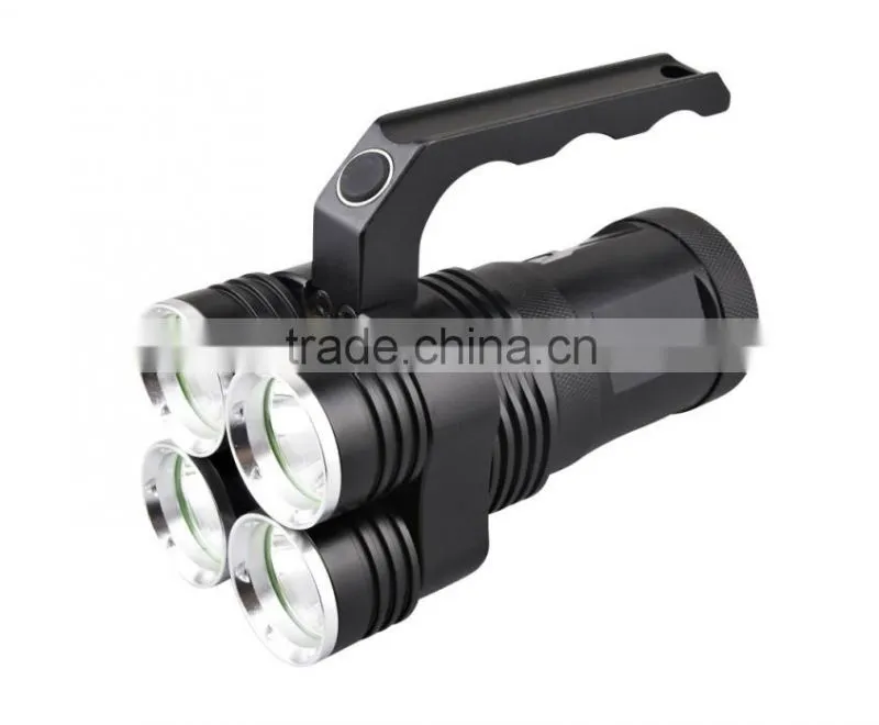 brightest high power aluminum portable 4*T6 1575LM police flashlight LED flashlight torch - JD804 Keen