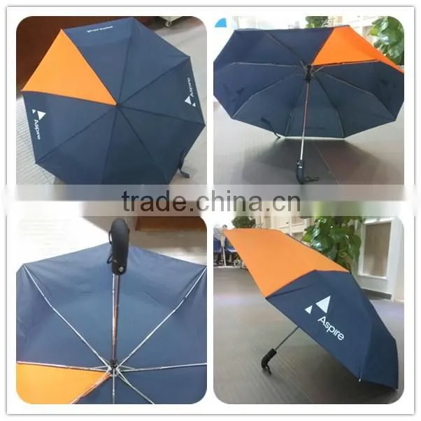 Pongee strong wind straight umbrella inverted umbrella
